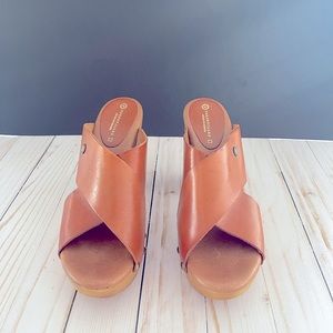 Spanish made block slide sandal